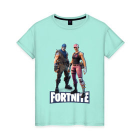 Женская футболка хлопок с принтом Fortnite_5 в городе Новоалтайск, 100% хлопок | прямой крой, круглый вырез горловины, длина до линии бедер, слегка спущенное плечо | battle royale | epic games | fortnite | pvp | survival | tps | unreal | выживание | кооператив | королевская битва | песочница | фортнайт | шутер