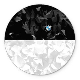 Коврик для мышки круглый с принтом BMW BLACK COLLECTION    в городе Новоалтайск, резина и полиэстер | круглая форма, изображение наносится на всю лицевую часть | auto | bmw | motorsport | авто | автомобиль | автомобильные | бмв | бренд | марка | машины | моторспорт | спорт