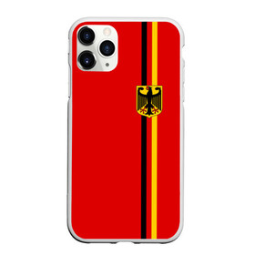 Чехол для iPhone 11 Pro Max матовый с принтом Германия лента с гербом в городе Новоалтайск, Силикон |  | de | deutschland | ger | герб | германия | германский | немецкий | республика | федеративная | фрг