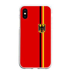Чехол для iPhone XS Max матовый с принтом Германия лента с гербом в городе Новоалтайск, Силикон | Область печати: задняя сторона чехла, без боковых панелей | de | deutschland | ger | герб | германия | германский | немецкий | республика | федеративная | фрг