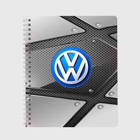 Тетрадь с принтом Volkswagen metalic 2018 в городе Новоалтайск, 100% бумага | 48 листов, плотность листов — 60 г/м2, плотность картонной обложки — 250 г/м2. Листы скреплены сбоку удобной пружинной спиралью. Уголки страниц и обложки скругленные. Цвет линий — светло-серый
 | auto | automobile | car | carbon | machine | motor | motor car | sport car | volkswagen | автомашина | бренд | легковой автомобиль | марка | спортивный автомобиль | тачка
