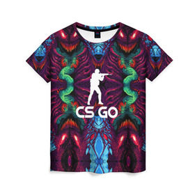Женская футболка 3D с принтом CS GO hyper beast collection в городе Новоалтайск, 100% полиэфир ( синтетическое хлопкоподобное полотно) | прямой крой, круглый вырез горловины, длина до линии бедер | скоростной зверь