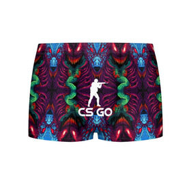 Мужские трусы 3D с принтом CS GO hyper beast collection в городе Новоалтайск, 50% хлопок, 50% полиэстер | классическая посадка, на поясе мягкая тканевая резинка | скоростной зверь
