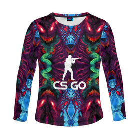 Женский лонгслив 3D с принтом CS GO hyper beast collection в городе Новоалтайск, 100% полиэстер | длинные рукава, круглый вырез горловины, полуприлегающий силуэт | скоростной зверь
