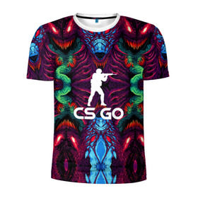 Мужская футболка 3D спортивная с принтом CS GO hyper beast collection в городе Новоалтайск, 100% полиэстер с улучшенными характеристиками | приталенный силуэт, круглая горловина, широкие плечи, сужается к линии бедра | скоростной зверь