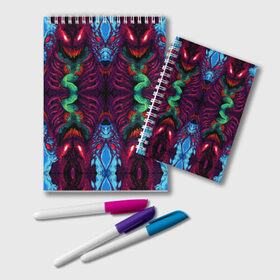 Блокнот с принтом hyper beast в городе Новоалтайск, 100% бумага | 48 листов, плотность листов — 60 г/м2, плотность картонной обложки — 250 г/м2. Листы скреплены удобной пружинной спиралью. Цвет линий — светло-серый
 | Тематика изображения на принте: hyper beast | кс го | скоростной зверь