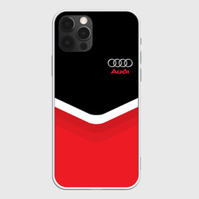 Чехол для iPhone 12 Pro Max Audi Black & Red: в городе Новоалтайск, Силикон | | audi | ауди | кольца | красный | машина | черный