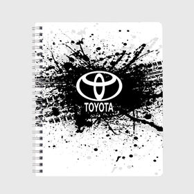 Тетрадь с принтом Toyota в городе Новоалтайск, 100% бумага | 48 листов, плотность листов — 60 г/м2, плотность картонной обложки — 250 г/м2. Листы скреплены сбоку удобной пружинной спиралью. Уголки страниц и обложки скругленные. Цвет линий — светло-серый
 | auto | automobile | car | carbon | machine | motor | motor car | sport car | toyota | автомашина | бренд | легковой автомобиль | марка | спортивный автомобиль | тачка