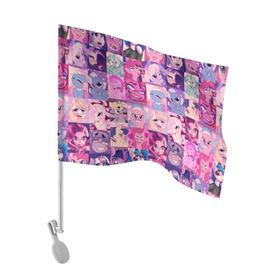 Флаг для автомобиля с принтом My Little Pony Ahegao в городе Новоалтайск, 100% полиэстер | Размер: 30*21 см | 