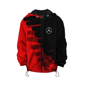 Детская куртка 3D с принтом MERCEDES BENZ SPORT в городе Новоалтайск, 100% полиэстер | застежка — молния, подол и капюшон оформлены резинкой с фиксаторами, по бокам — два кармана без застежек, один потайной карман на груди, плотность верхнего слоя — 90 г/м2; плотность флисового подклада — 260 г/м2 | Тематика изображения на принте: amg | auto | mercedes | авто | автомобиль | автомобильные | амг | бренд | марка | машины | мерседес