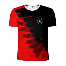 Мужская футболка 3D спортивная с принтом MERCEDES BENZ SPORT в городе Новоалтайск, 100% полиэстер с улучшенными характеристиками | приталенный силуэт, круглая горловина, широкие плечи, сужается к линии бедра | amg | auto | mercedes | авто | автомобиль | автомобильные | амг | бренд | марка | машины | мерседес