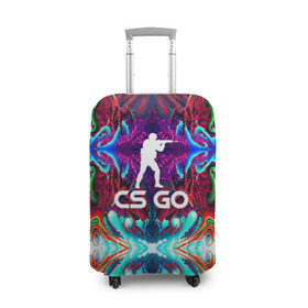 Чехол для чемодана 3D с принтом CS GO HYPER BEAST в городе Новоалтайск, 86% полиэфир, 14% спандекс | двустороннее нанесение принта, прорези для ручек и колес | hyper beast | кс го | скоростной зверь
