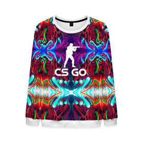 Мужской свитшот 3D с принтом CS GO HYPER BEAST в городе Новоалтайск, 100% полиэстер с мягким внутренним слоем | круглый вырез горловины, мягкая резинка на манжетах и поясе, свободная посадка по фигуре | hyper beast | кс го | скоростной зверь