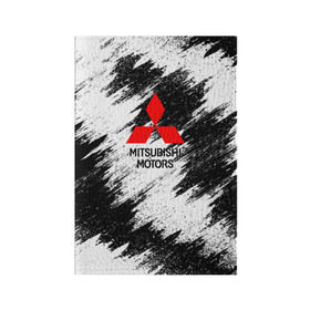 Обложка для паспорта матовая кожа с принтом Mitsubishi в городе Новоалтайск, натуральная матовая кожа | размер 19,3 х 13,7 см; прозрачные пластиковые крепления | Тематика изображения на принте:  машина | марка | митсубиси