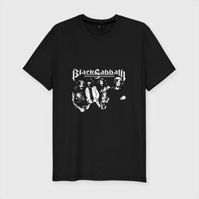 Мужская футболка премиум с принтом Группа Black Sabbath в городе Новоалтайск, 92% хлопок, 8% лайкра | приталенный силуэт, круглый вырез ворота, длина до линии бедра, короткий рукав | black sabbath | билл уорд | блек | блэк | гизер батлер | озборн | оззи | ози | осборн | сабат | сабатаж | сабатх | тони айомми