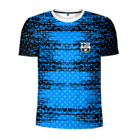 Мужская футболка 3D спортивная с принтом Barcelona sport uniform в городе Новоалтайск, 100% полиэстер с улучшенными характеристиками | приталенный силуэт, круглая горловина, широкие плечи, сужается к линии бедра | football | soccer | барселона