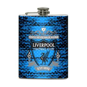 Фляга с принтом Liverpool sport uniform в городе Новоалтайск, металлический корпус | емкость 0,22 л, размер 125 х 94 мм. Виниловая наклейка запечатывается полностью | football | soccer | ливерпуль