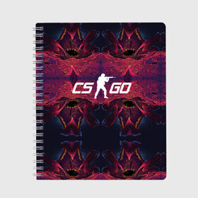 Тетрадь с принтом CS GO в городе Новоалтайск, 100% бумага | 48 листов, плотность листов — 60 г/м2, плотность картонной обложки — 250 г/м2. Листы скреплены сбоку удобной пружинной спиралью. Уголки страниц и обложки скругленные. Цвет линий — светло-серый
 | awp | counter strike | game | hyper beast | skin | авп | игры | имена | линии | монстр | скин | скоростной зверь | текстуры