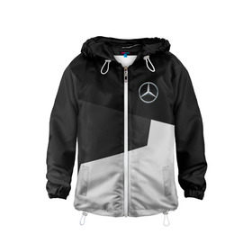 Детская ветровка 3D с принтом MERCEDES BENZ SPORT в городе Новоалтайск, 100% полиэстер | подол и капюшон оформлены резинкой с фиксаторами, по бокам два кармана без застежек, один потайной карман на груди | amg | auto | mercedes | авто | автомобиль | автомобильные | амг | бренд | марка | машины | мерседес