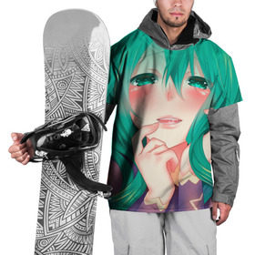 Накидка на куртку 3D с принтом Miku Ahegao в городе Новоалтайск, 100% полиэстер |  | Тематика изображения на принте: вокалоид | зеленоволосая девушка | мику ахегао | хатсуне мику