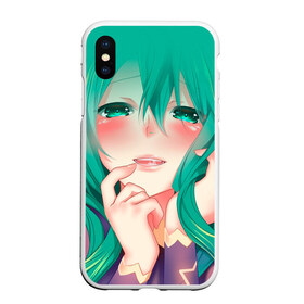 Чехол для iPhone XS Max матовый с принтом Miku Ahegao в городе Новоалтайск, Силикон | Область печати: задняя сторона чехла, без боковых панелей | вокалоид | зеленоволосая девушка | мику ахегао | хатсуне мику