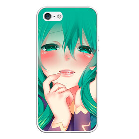 Чехол для iPhone 5/5S матовый с принтом Miku Ahegao в городе Новоалтайск, Силикон | Область печати: задняя сторона чехла, без боковых панелей | вокалоид | зеленоволосая девушка | мику ахегао | хатсуне мику