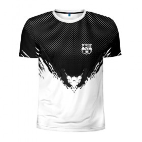 Мужская футболка 3D спортивная с принтом Barcelona black 2018 в городе Новоалтайск, 100% полиэстер с улучшенными характеристиками | приталенный силуэт, круглая горловина, широкие плечи, сужается к линии бедра | football | soccer | барселона