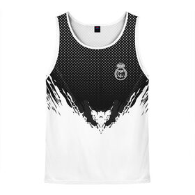 Мужская майка 3D с принтом Real Madrid black 2018 в городе Новоалтайск, 100% полиэстер | круглая горловина, приталенный силуэт, длина до линии бедра. Пройма и горловина окантованы тонкой бейкой | football | soccer | реал мадрид