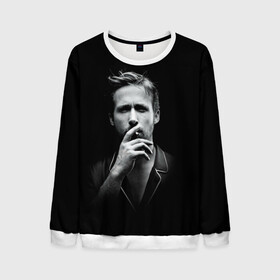 Мужской свитшот 3D с принтом Ryan Gosling в городе Новоалтайск, 100% полиэстер с мягким внутренним слоем | круглый вырез горловины, мягкая резинка на манжетах и поясе, свободная посадка по фигуре | ryan gosling | актер | райан гослинг