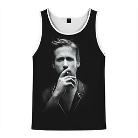 Мужская майка 3D с принтом Ryan Gosling в городе Новоалтайск, 100% полиэстер | круглая горловина, приталенный силуэт, длина до линии бедра. Пройма и горловина окантованы тонкой бейкой | ryan gosling | актер | райан гослинг