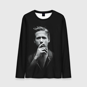 Мужской лонгслив 3D с принтом Ryan Gosling в городе Новоалтайск, 100% полиэстер | длинные рукава, круглый вырез горловины, полуприлегающий силуэт | ryan gosling | актер | райан гослинг