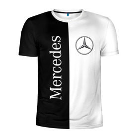Мужская футболка 3D спортивная с принтом Mercedes в городе Новоалтайск, 100% полиэстер с улучшенными характеристиками | приталенный силуэт, круглая горловина, широкие плечи, сужается к линии бедра | Тематика изображения на принте: benz | mercedes | авто | автомобиль | бенз | мерседес