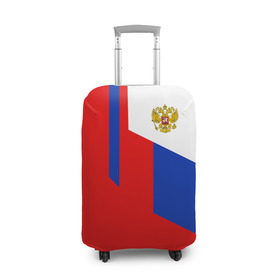 Чехол для чемодана 3D с принтом RUSSIA SPORT в городе Новоалтайск, 86% полиэфир, 14% спандекс | двустороннее нанесение принта, прорези для ручек и колес | fc | football | fotball club | russia | sport | россия | спорт | спортивные | униформа | фирменые цвета | фк | футбол | футбольный клуб