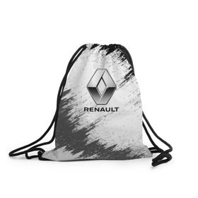 Рюкзак-мешок 3D с принтом Renault в городе Новоалтайск, 100% полиэстер | плотность ткани — 200 г/м2, размер — 35 х 45 см; лямки — толстые шнурки, застежка на шнуровке, без карманов и подкладки | auto | car | race | renault | авто | гонки | краска | краски | марка | машина | рено
