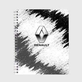 Тетрадь с принтом Renault в городе Новоалтайск, 100% бумага | 48 листов, плотность листов — 60 г/м2, плотность картонной обложки — 250 г/м2. Листы скреплены сбоку удобной пружинной спиралью. Уголки страниц и обложки скругленные. Цвет линий — светло-серый
 | Тематика изображения на принте: auto | car | race | renault | авто | гонки | краска | краски | марка | машина | рено