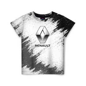 Детская футболка 3D с принтом Renault в городе Новоалтайск, 100% гипоаллергенный полиэфир | прямой крой, круглый вырез горловины, длина до линии бедер, чуть спущенное плечо, ткань немного тянется | auto | car | race | renault | авто | гонки | краска | краски | марка | машина | рено