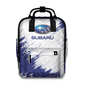 Женский рюкзак 3D с принтом Subaru в городе Новоалтайск, 100% полиэстер | лямки с регулируемой длиной, сверху ручки, чтобы рюкзак нести как сумку. Основное отделение закрывается на молнию, как и внешний карман. Внутри два дополнительных кармана, один из которых закрывается на молнию. По бокам два дополнительных кармашка, куда поместится маленькая бутылочка
 | Тематика изображения на принте: auto | car | race | subaru | авто | гонки | краска | краски | марка | машина | субару