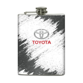 Фляга с принтом TOYOTA в городе Новоалтайск, металлический корпус | емкость 0,22 л, размер 125 х 94 мм. Виниловая наклейка запечатывается полностью | auto | car | race | toyota | авто | гонки | краска | краски | марка | машина | тойота
