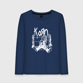 Женский лонгслив хлопок с принтом Korn в городе Новоалтайск, 100% хлопок |  | korn | koяn | альтернативный | арвизу | гранж | грув | группа | дэвис | корн | коян | лузье | манки | метал | музыка | нюметал | панк | песни | рок | уэлч | филди | филипп | хэд | череп | шаффер