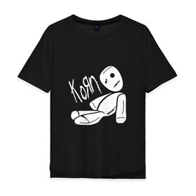 Мужская футболка хлопок Oversize с принтом Korn в городе Новоалтайск, 100% хлопок | свободный крой, круглый ворот, “спинка” длиннее передней части | korn | koяn | альтернативный | арвизу | гранж | грув | группа | дэвис | корн | коян | лузье | манки | метал | музыка | нюметал | панк | песни | рок | уэлч | филди | филипп | хэд | череп | шаффер