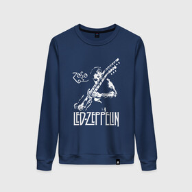 Женский свитшот хлопок с принтом led zeppelin в городе Новоалтайск, 100% хлопок | прямой крой, круглый вырез, на манжетах и по низу широкая трикотажная резинка  | led | led zeppelin | блюз | группа | джимми пейдж | джон генри бонэм | джон пол джонс | лед зепелен | лед зеппелин | метал | роберт плант | рок | тяжелый | фолк | хард | хардрок | хеви | хевиметал