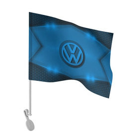 Флаг для автомобиля с принтом Volkswagen SPORT в городе Новоалтайск, 100% полиэстер | Размер: 30*21 см | auto | automobile | car | carbon | machine | motor | motor car | sport car | volkswagen | автомашина | бренд | легковой автомобиль | марка | спортивный автомобиль | тачка
