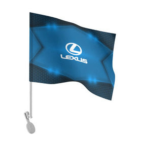 Флаг для автомобиля с принтом Lexus SPORT в городе Новоалтайск, 100% полиэстер | Размер: 30*21 см | auto | automobile | car | carbon | lexus | machine | motor | motor car | sport car | автомашина | бренд | легковой автомобиль | лексус | марка | спортивный автомобиль | тачка