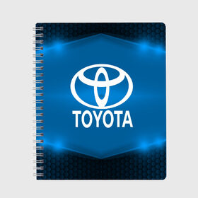 Тетрадь с принтом Toyota SPORT в городе Новоалтайск, 100% бумага | 48 листов, плотность листов — 60 г/м2, плотность картонной обложки — 250 г/м2. Листы скреплены сбоку удобной пружинной спиралью. Уголки страниц и обложки скругленные. Цвет линий — светло-серый
 | auto | automobile | car | carbon | machine | motor | motor car | sport car | toyota | автомашина | бренд | легковой автомобиль | марка | спортивный автомобиль | тачка