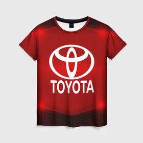 Женская футболка 3D с принтом Toyota SPORT в городе Новоалтайск, 100% полиэфир ( синтетическое хлопкоподобное полотно) | прямой крой, круглый вырез горловины, длина до линии бедер | auto | automobile | car | carbon | machine | motor | motor car | sport car | toyota | автомашина | бренд | легковой автомобиль | марка | спортивный автомобиль | тачка