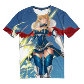 Мужская футболка 3D с принтом Аниме Fate Grand Order в городе Новоалтайск, 100% полиэфир | прямой крой, круглый вырез горловины, длина до линии бедер | anime | девочка | девушка | тян