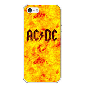 Чехол для iPhone 5/5S матовый с принтом AC DC Hell-Fire в городе Новоалтайск, Силикон | Область печати: задняя сторона чехла, без боковых панелей | Тематика изображения на принте: ac dc | acdc | fire | hard rock | rock | асдс | рок | эй си ди си