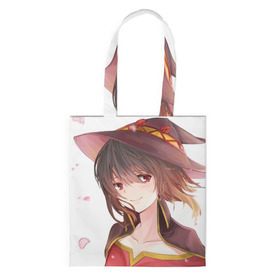 Сумка 3D повседневная с принтом Megumin в городе Новоалтайск, 100% полиэстер | Плотность: 200 г/м2; Размер: 34×35 см; Высота лямок: 30 см | aqua | darkness | kono subarashii | konosuba | megumin | этот замечательный мир