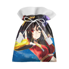 Подарочный 3D мешок с принтом Megumin в городе Новоалтайск, 100% полиэстер | Размер: 29*39 см | aqua | darkness | kono subarashii | konosuba | megumin | этот замечательный мир