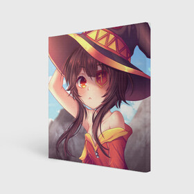 Холст квадратный с принтом KonoSuba в городе Новоалтайск, 100% ПВХ |  | aqua | darkness | kono subarashii | konosuba | megumin | этот замечательный мир